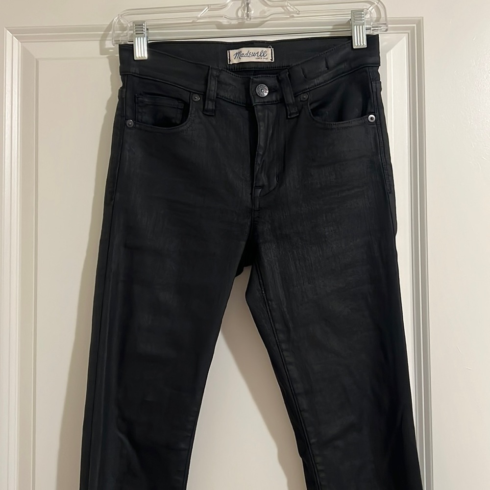 Madewell Coated Black Skinny Jeans